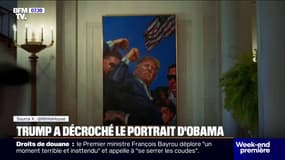Donald Trump remplace un portrait de Barack Obama à la Maison Blanche par son propre portrait 