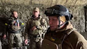 Soldats ukrainiens à Bakhmout.