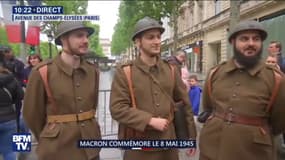 Ces trois jeunes hommes ont revêtu l'uniforme des soldats de 1940 pour le faire connaître au public