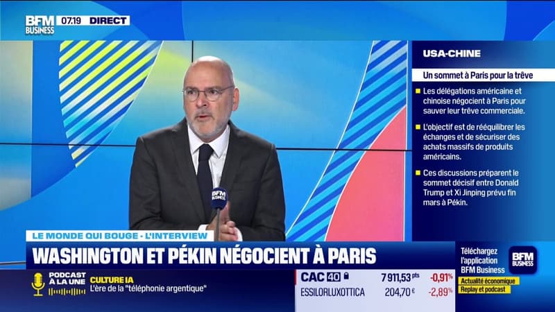 Commerce : Washington et Pékin négocient à Paris