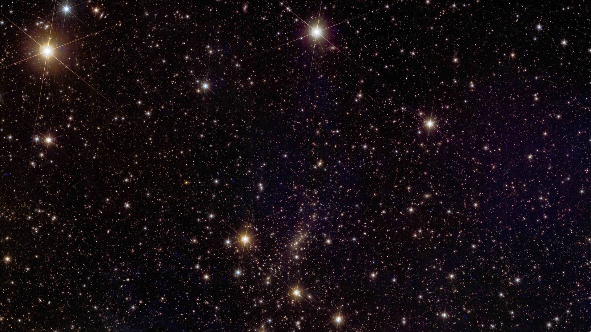 L'image de l’amas de galaxies Abell 2390 prise par le télescope Euclid et publiée le 23 mai 2024 par l'ESA. L'image de l’amas de galaxies Abell 2390 prise par le télescope Euclid et publiée le 23 mai 2024 par l'ESA.