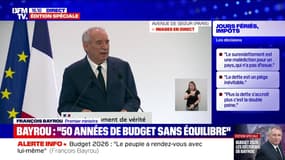 "Chaque seconde qui passe, la dette de la France augmente de 5.000 euros", annonce François Bayrou