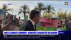 Nice Climate summit: arrivée chahutée du maire 