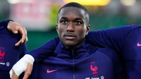 Moussa Diaby avec l'équipe de France en juin 2022