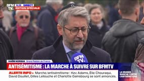 "Nous voulons donner de la fraternité": le grand rabbin de France s'exprime avant la marche contre l'antisémitisme