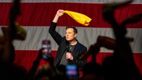 Elon Musk lors d'un meeting pro-Trump en Pennsylvanie, le 20 octobre 2024
