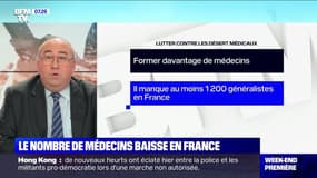 Le nombre de médecins baisse en France