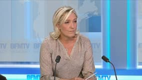 Marine Le Pen sur BFMTV, le 3 octobre.