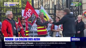 Rouen: les AESH en colère