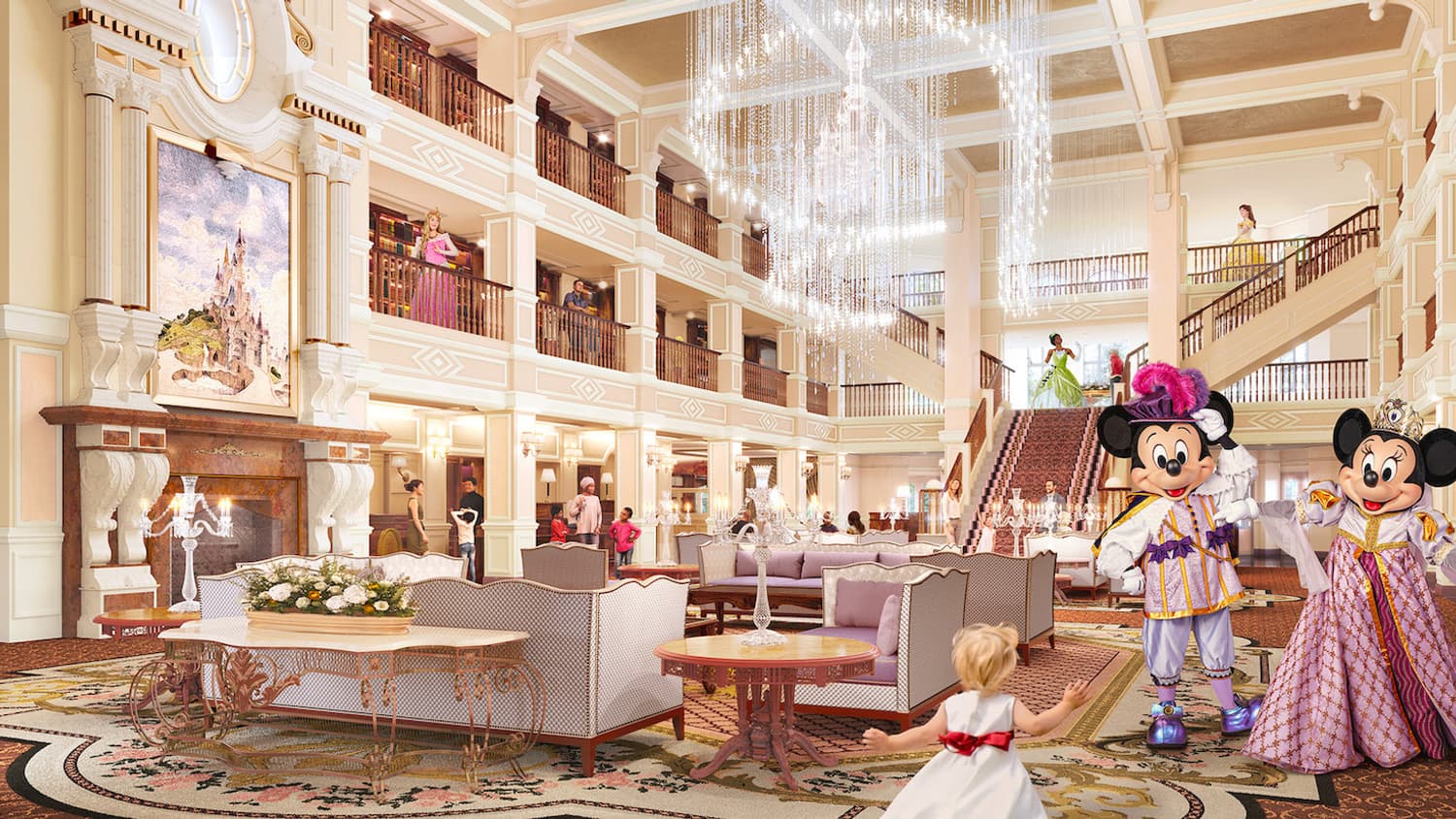 Le lobby du Disneyland Hotel Le lobby du Disneyland Hotel