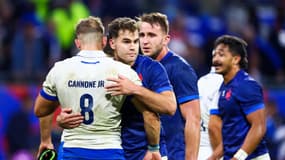 L'ailier du XV de France Damian Penaud face à l'Italie
