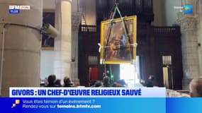 Givors: après des mois de restauration, un tableau retrouve sa place dans l'église Saint-Nicolas