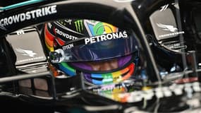 Le pilote Mercedes Lewis Hamilton lors des essdais libres du GP du Qatar sur le circuit international de Lusail, le 19 novembre 2021 