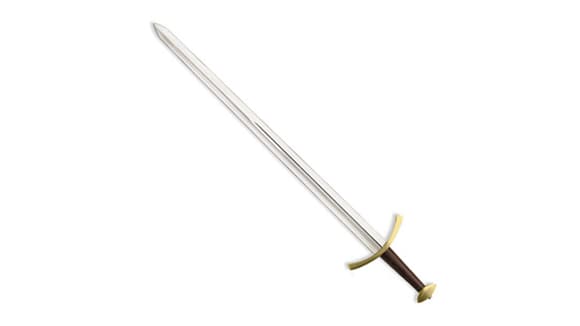 Une épée grandeur nature, réplique de l'arme de Robb Stark.
