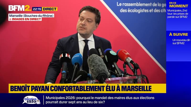 Municipales à Marseille: "Notre devoir est de nous rassembler", dit Benoît Payan, réélu face au RN