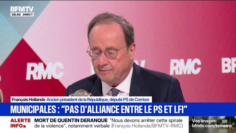 François Hollande fait la "promesse" que "Jean-Luc Mélenchon ne sera pas au deuxième tour" de l'élection présidentielle