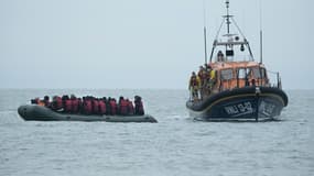 Migrants secourus dans la Manche (photo d'illustration)