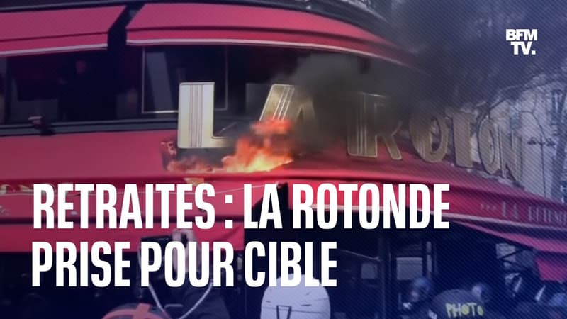 Manifestation contre la réforme des retraites: La Rotonde prise pour cible à Paris
