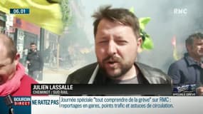 Julien, cheminot gréviste: "On dit à nos collègues de tenir bon et on fera reculer Macron"