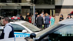 La police a été déployée devant le Lebanon Hospital, dans le Bronx, à New York. 