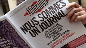 La Une du journal "Libération" du 8 février, après l'annonce des actionnaires du projet de transformer le journal en réseau social.