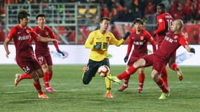 Le Hebei FC (en rouge) en novembre 2019
