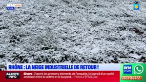 Rhône: la neige industrielle de retour ce mercredi matin
