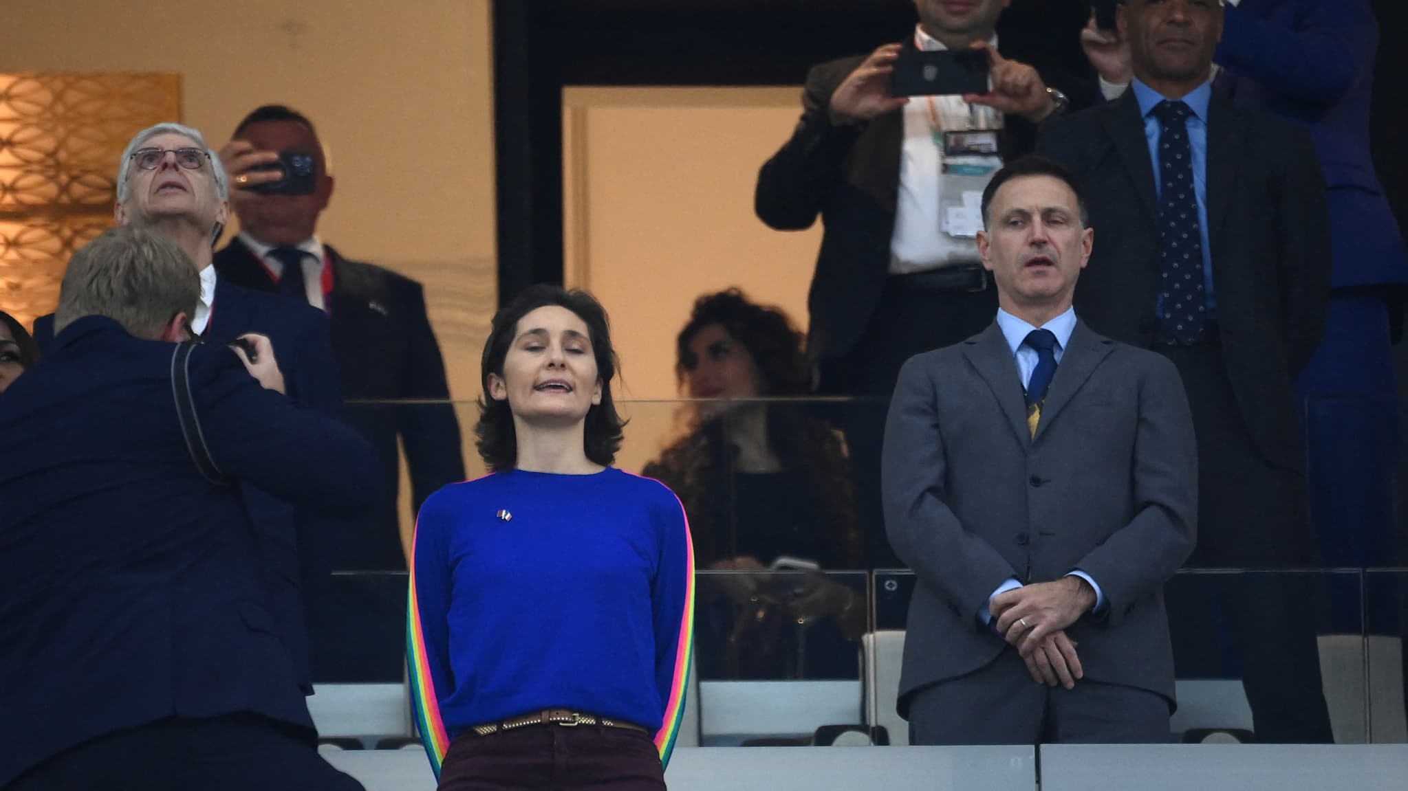 La ministre des Sports Amélie Oudéa-Castera lors de France-Angleterre