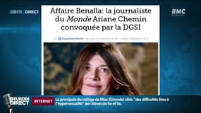 Affaire Benalla: la journaliste Ariane Chemin convoquée par la DGSI
