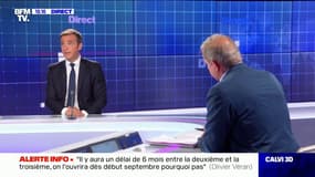 Covid-19: Olivier Véran note "une petite baisse depuis 5-6 jours" du nombre de cas mais reste "très prudent"