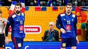Les handballeurs français Nikola Karabatic et Mathieu Grébille en janvier 2023