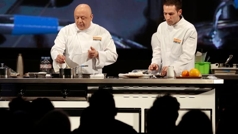 Thierry Marx (à gauche) au Omnivore World Tour en 2013.