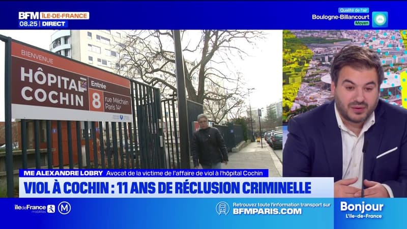 Viol à Cochin: 11 ans de réclusion contre l'accusé, "ma cliente est soulagée", selon l'avocat