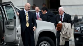 Jimmy Carter lors de l'investiture de Donald Trump. 