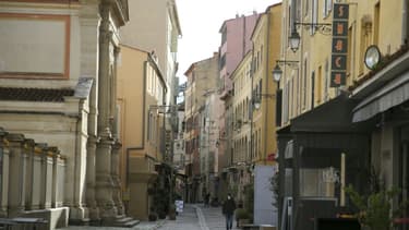 Un rue déserte à Ajaccio, en Corse, le 30 octobre 2020, premier jour du second confinement (photo d'illustration)
