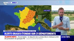 Orages: 31 départements en vigilance orange du centre à l'est de la France 