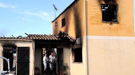 La maison où ont été découvert le couple et ses trois enfants, le 21 janvier 2013 à Garons près de Nîmes