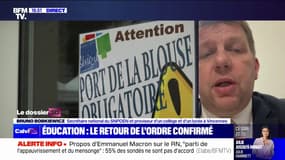 "On est sur une image fantasmée de l'école": Bruno Bobkiewicz (secrétaire national du SNPDEN) réagit aux annonces d'Emmanuel Macron sur l'école