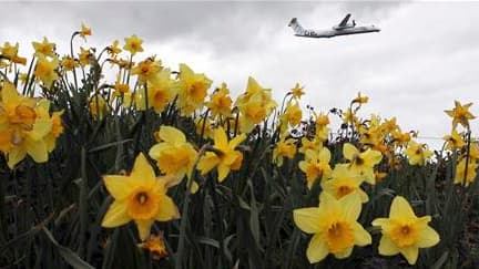 Après la réouverture de l'aéroport de Belfast. Le trafic aérien européen reprend doucement, après cinq jours de perturbations liées à une éruption volcanique en Islande, mais de nombreux avions sont toujours cloués au sol et les espaces aériens de plusieu