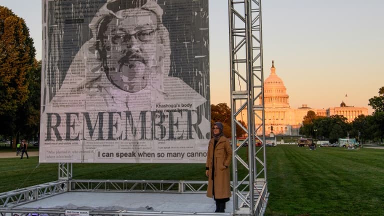 Portrait de Jamal Khashoggi à Washington, le 1er octobre 2021  