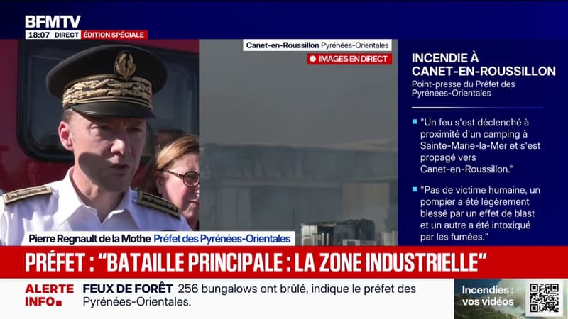 Incendies: "200 sapeurs-pompiers, 4 bombardiers d'eau et 3 Canadair" mobilisés dans les Pyrénées-Orientales