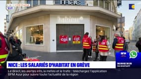 Nice: les salariés d'Habitat en grève devant le magasin