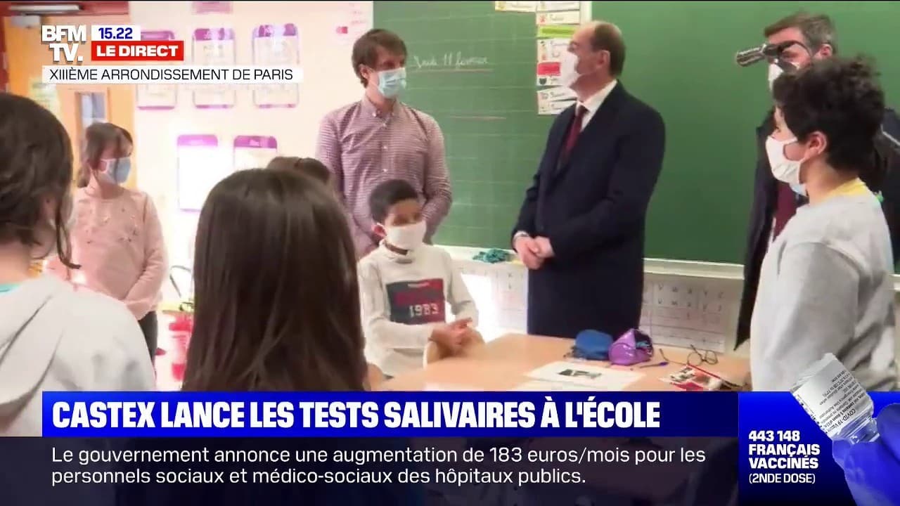 Jean Castex Et Olivier Veran Lancent Les Tests Salivaires A L Ecole