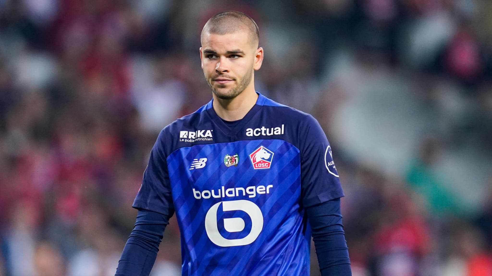 Le gardien Lucas Chevalier avec Lille en Ligue 1, le 17 mai 2025 Le gardien Lucas Chevalier avec Lille en Ligue 1, le 17 mai 2025