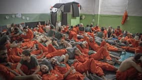Détenus suspectés d'être affiliés à Daesh dans la prison syrienne d'Hasakeh, le 26 octobre 2019