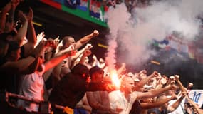 Les supporteurs de la Croatie face à l'Albanie, le 19 juin 2024.
