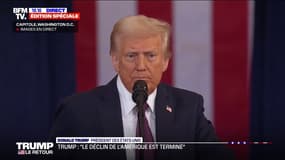 "J'ai été sauvé par notre seigneur car il veut lui aussi que l'Amérique soit grande à nouveau", déclare Donald Trump lors de son discours d'investiture