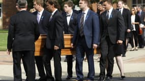Les funérailles de l'étudiant américain Otto Warmbier, le 21 juin 2017 à Wyoming, dans l'Ohio