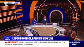 Le Pen proteste, Barnier s'excuse - 24/09