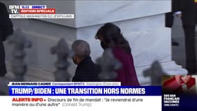 Michelle et Barack Obama arrivent à la cérémonie d'investiture de Joe Biden